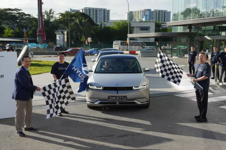 Hyundai Ioniq 5 at the ASEAN Tour flag-off ceremony in Singapore