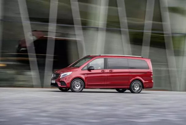 Side view of the Mercedes-Benz V-Class RISE 