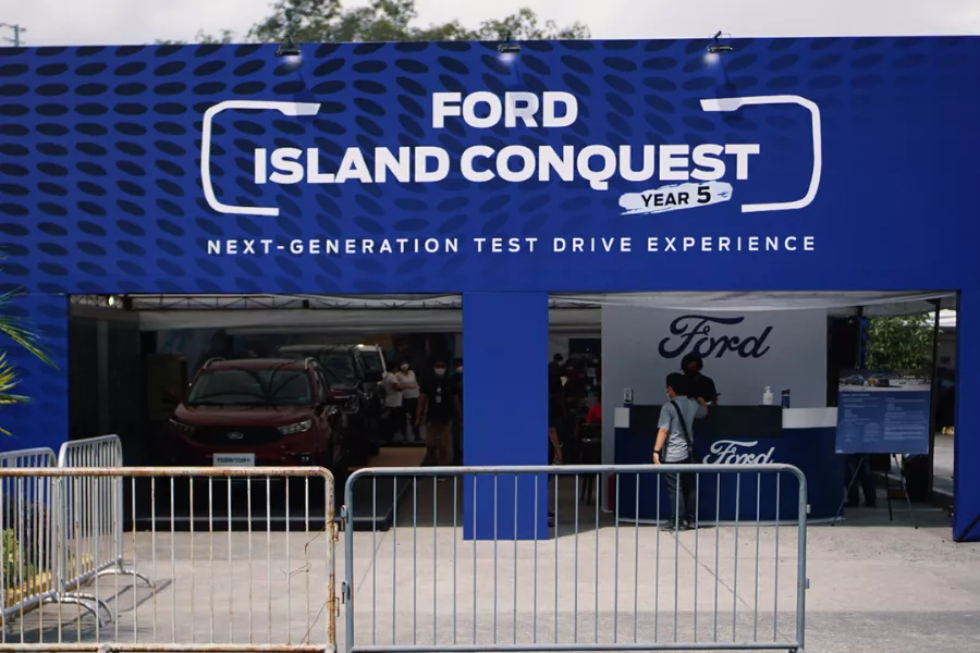 A picture of the frontage of the 2022 Ford Island Conquest event