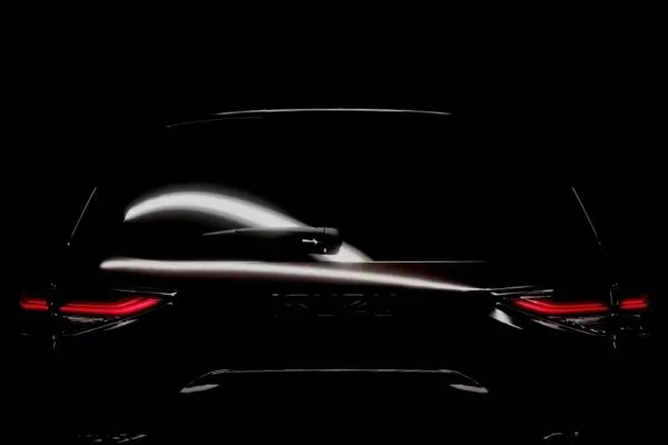 Rear view of the teaser image of the new mu-X