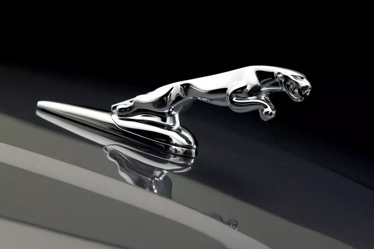 A picture of the Jaguar hood ornament