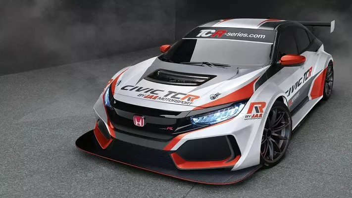 Angular front of a Honda Civic type R