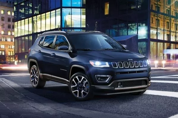 A Jeep Compass on the road