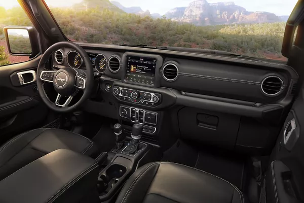 interior of the Jeep Wrangler Unlimited Sahara 2018