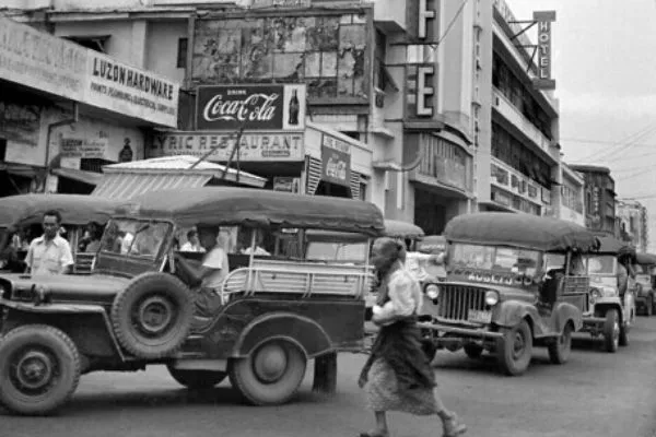 Black and white Jeepney