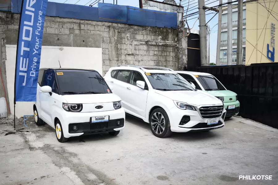 A picture of the Ice Cream EV and the X70. 