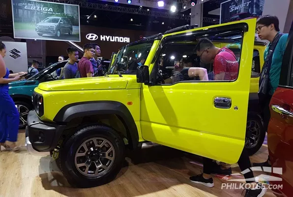 A picture of the Jimny's side with its doors open