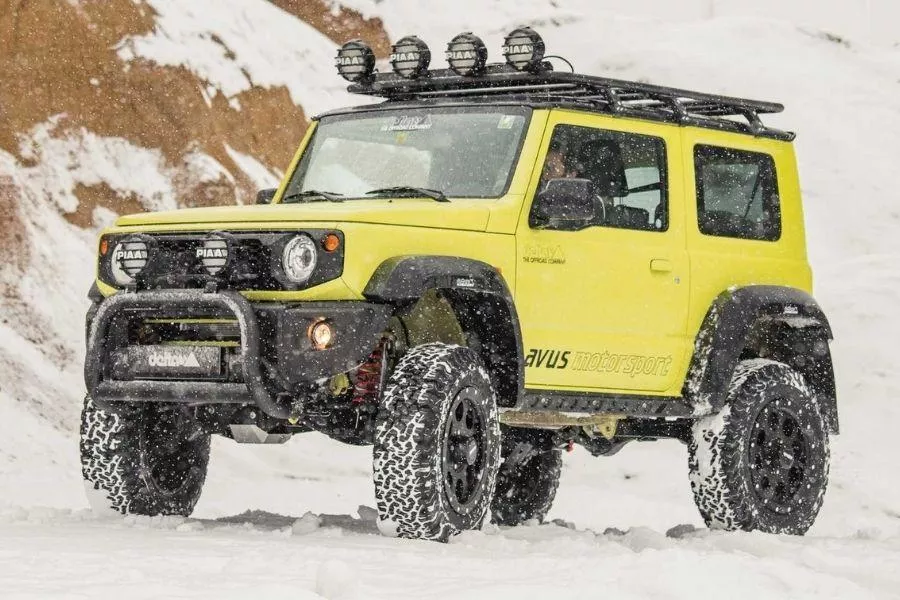 A picture of the Jimny Portal in the snow