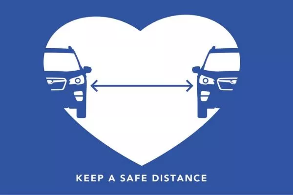 Social distancing is highly encouraged in Subaru PH's facilities A picture of social distancing demonstrated by Subaru vehicles