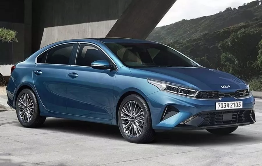 A picture of the 2022 Kia Forte facelift