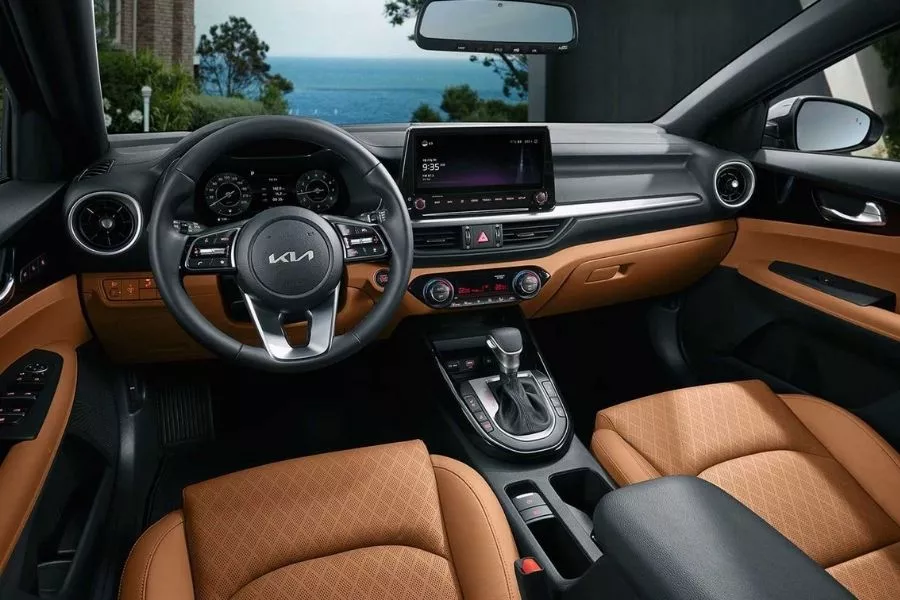A picture of the facelifted Kia Forte's interior