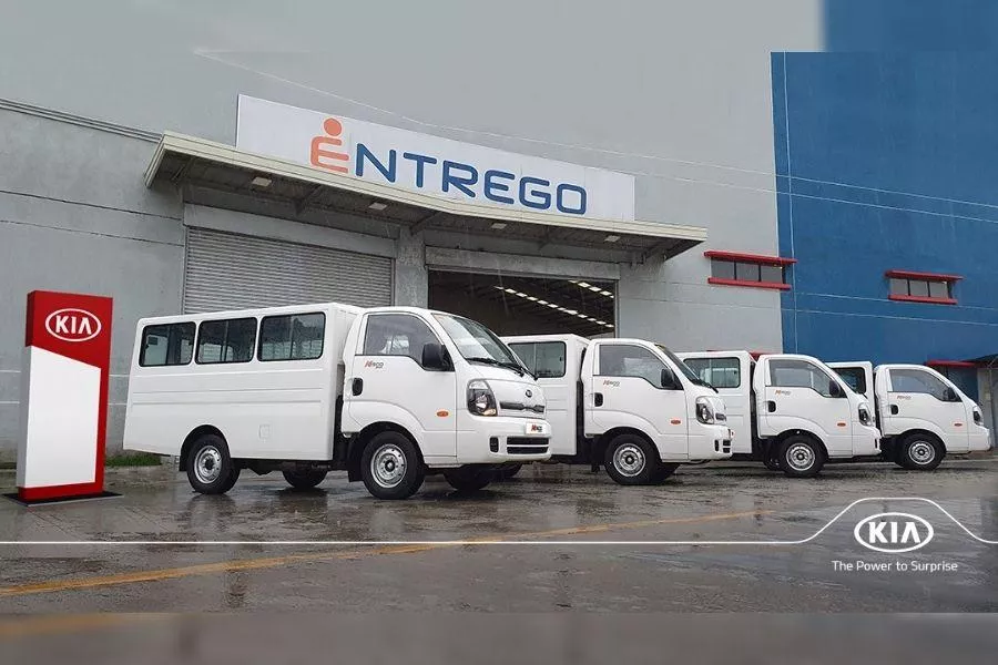 Kia K2500 units of Entrego Express Corporation