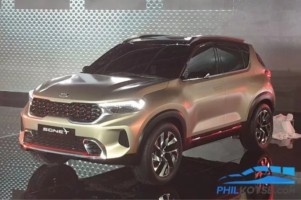 A picture of the front of the Kia Sonet