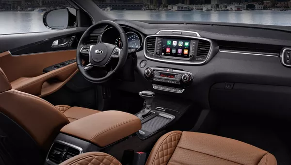 the cabin of the Kia Sorento 2019 facelift