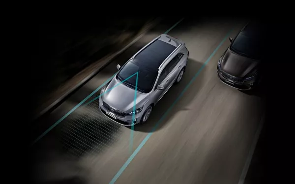 the Kia Sorento 2019 facelift viewed from above