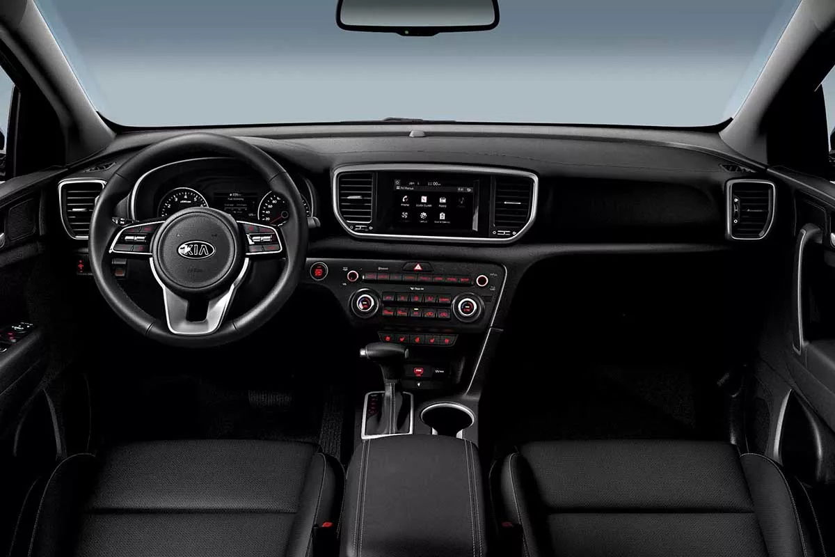 A picture of the interior of the Kia Sportage