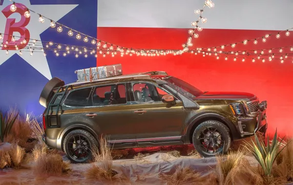 the side of the Kia Telluride 2019 at New York Fashion Show