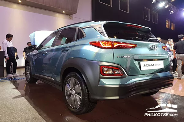 A shot of the Kona Electric's rear end