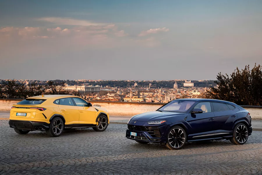 Two Lamborghini Urus units back to back