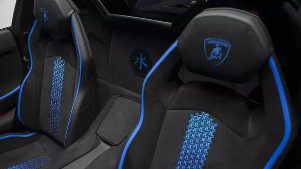 Interior of The “Water” Aventador S Roadster