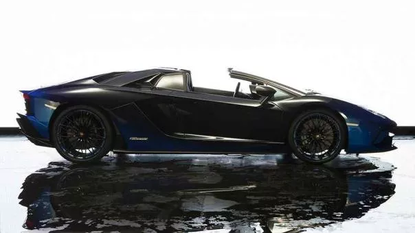 Side view of the ‘Aventador S Roadster 50th Anniversary Japan’ 