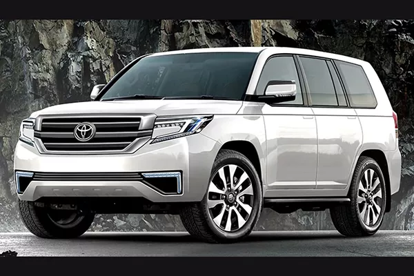 A picture of the render of the next-gen Land Cruiser 300