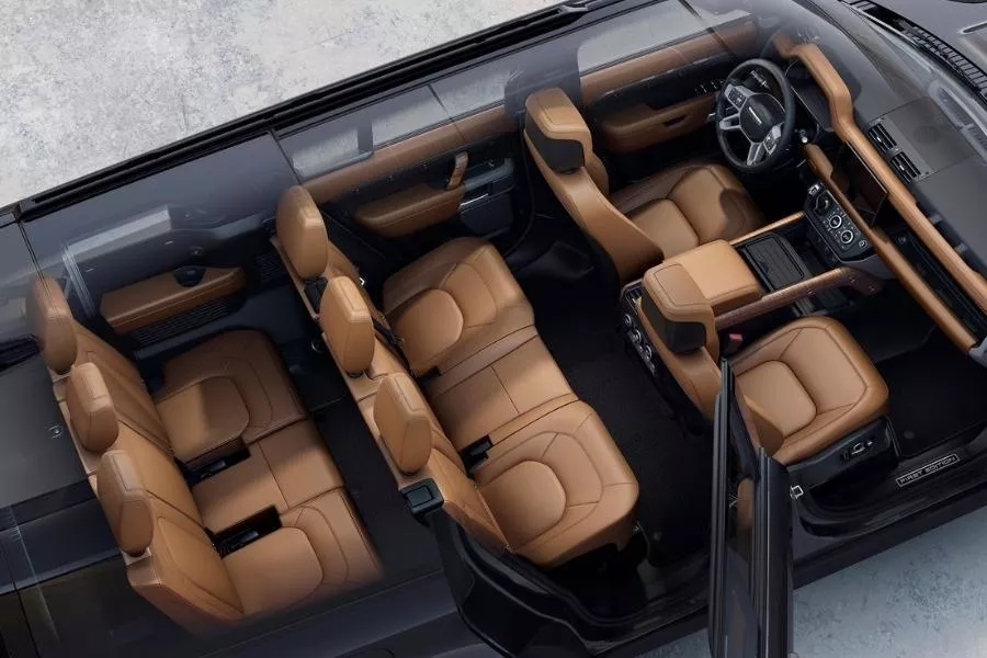 Land Rover Defender 130 interior view