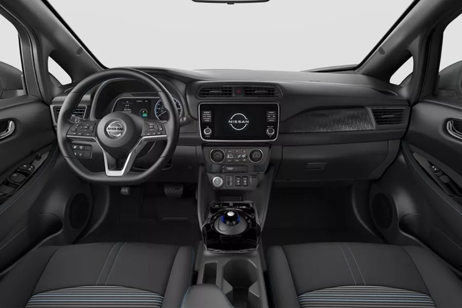 A picture of the interior of the Nissan LEAF
