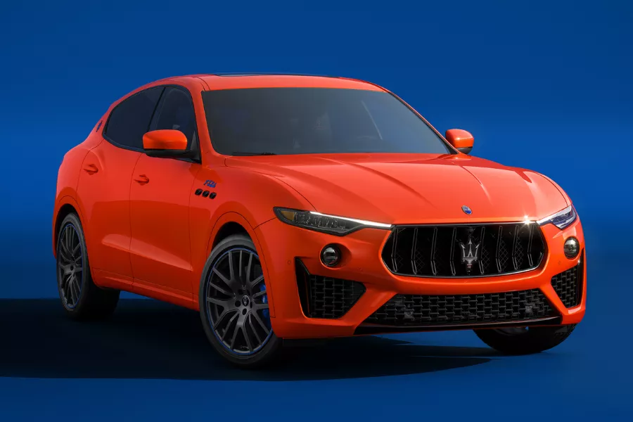 A picture of the Maserati Levante F Tributo Special Edition in Arancio Devil