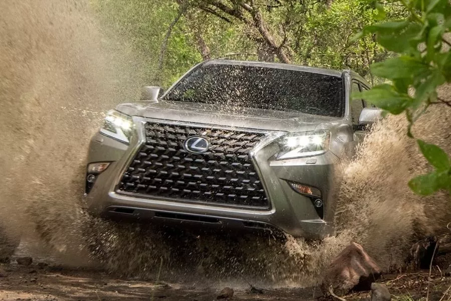 A picture of the Lexus GX going offroad