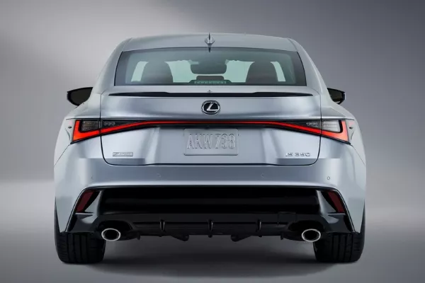 Rear view of the Lexus IS