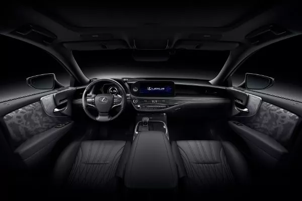 Interior view of the refreshed Lexus LS