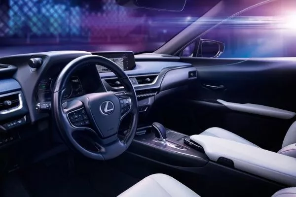 A picture of the interior of the Lexus UX300e