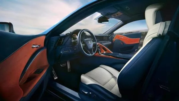 Interior of the LC 500 Blue Structural Edition