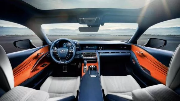 Interior of the LC 500 Structural Blue edition 
