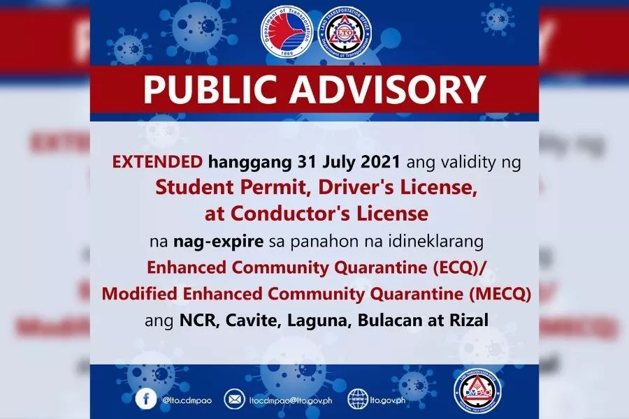 LTO extended validity advisory