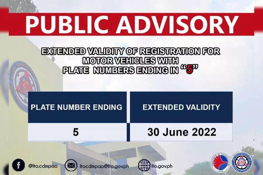 LTO advisory on motor vehicle registration validity