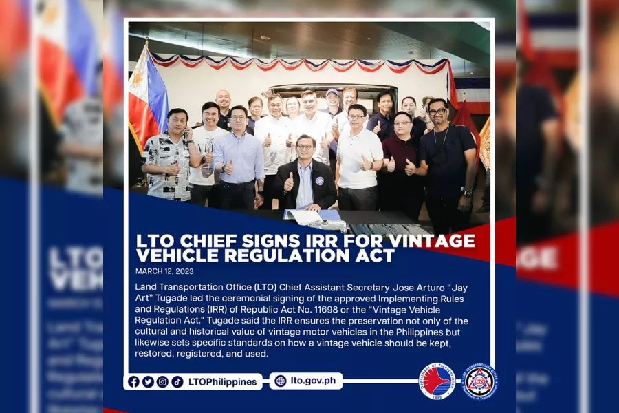 LTO IRR of Vintage Vehicle Regulation Act