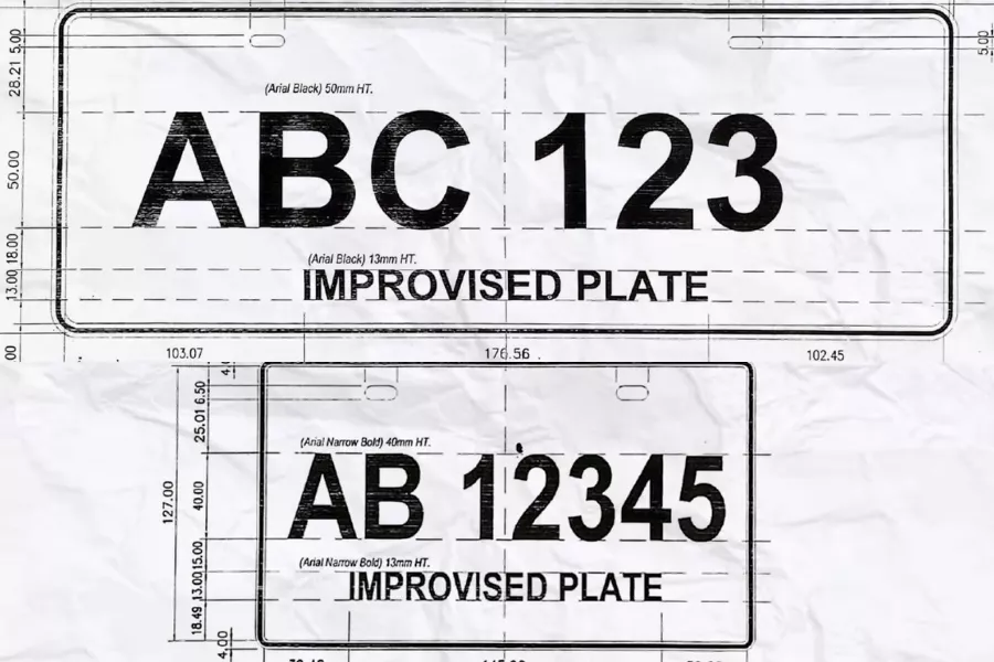 LTO prescribed improvised license plate formats