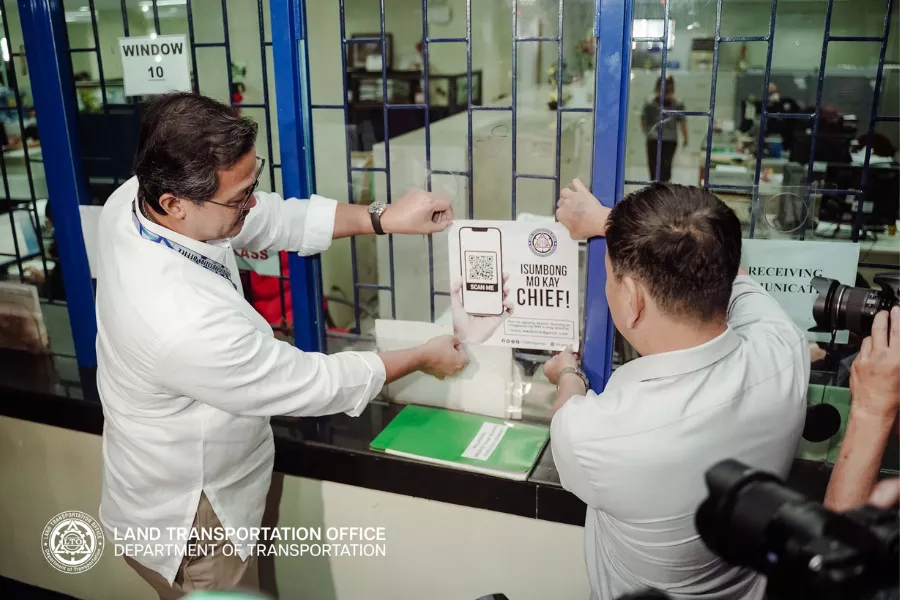 LTO online complaint platform QR code