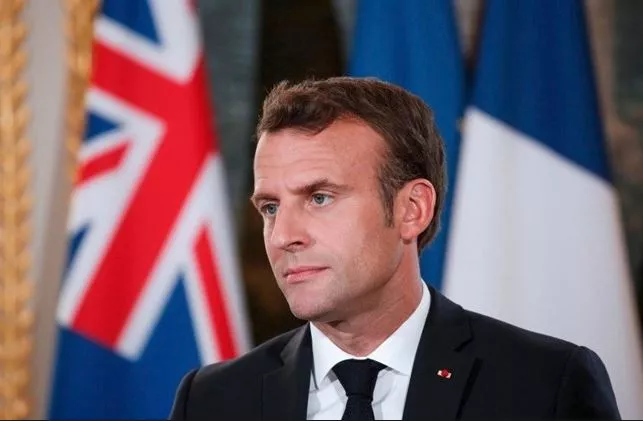 A picture of French president Macron