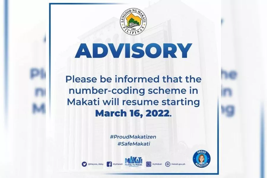 Makati City advisory March 2022