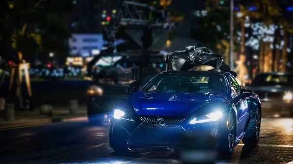 Hold strong for the King of Wakanda Lexus LC500 Black Panther Chase