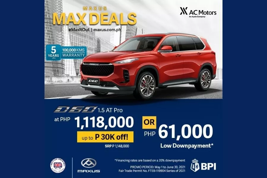 Maxus D60 June 2021 promo