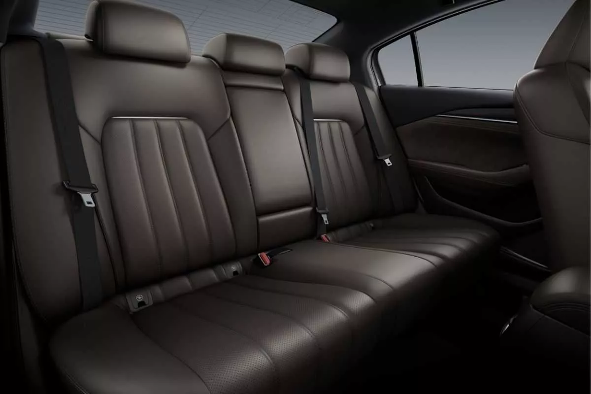 A picture of the rear seats of the Mazda 6