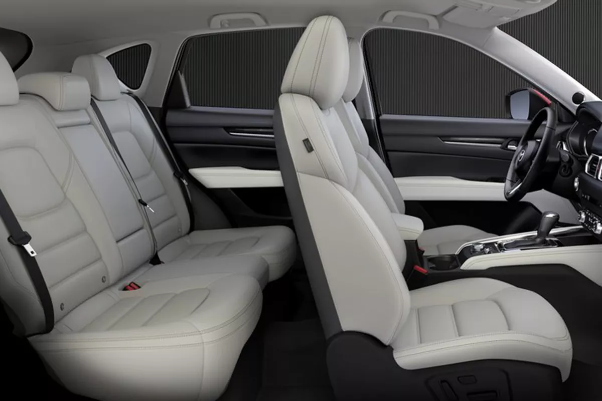 A picture of the interior of the CX-5 with the rear seats