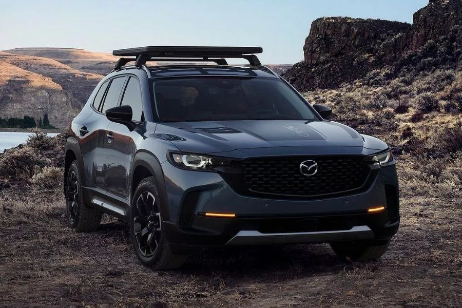 A picture of the Mazda CX-50 in the wilderness