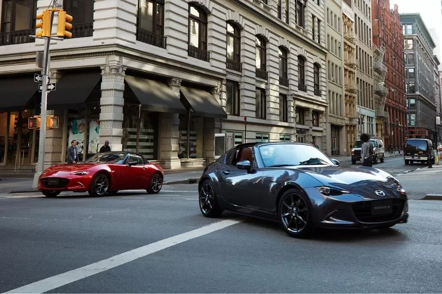 Mazda MX-5 on the road