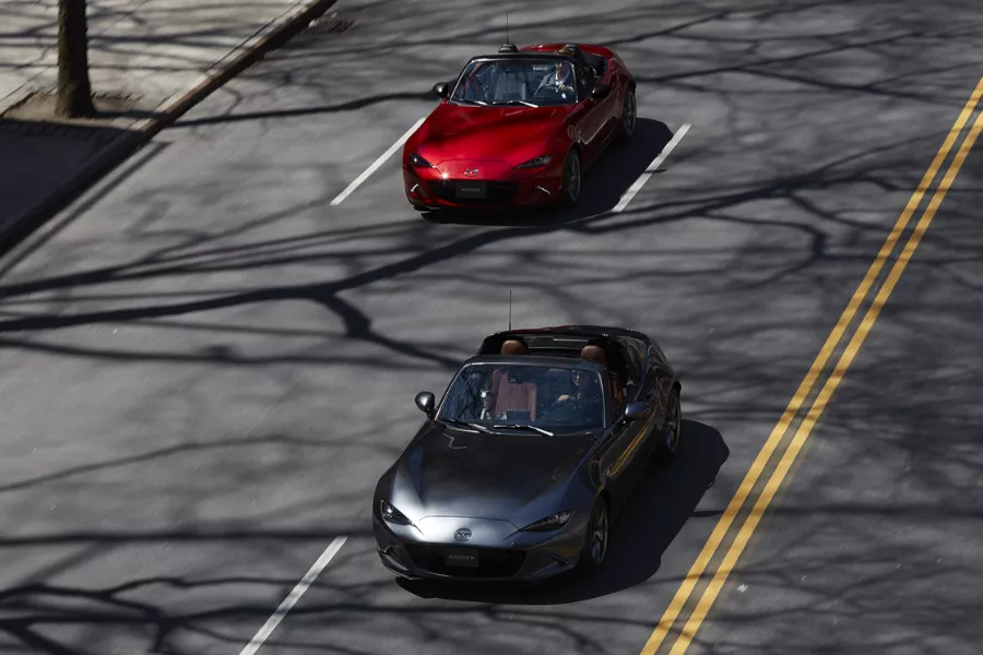 Mazda MX-5 on the road