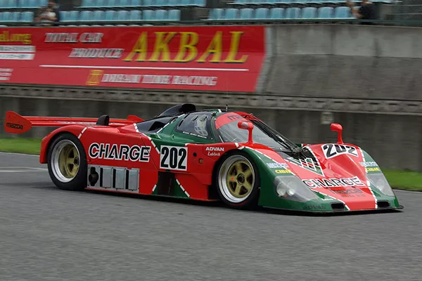 A picture of the Mazda 767 B on a racetrack